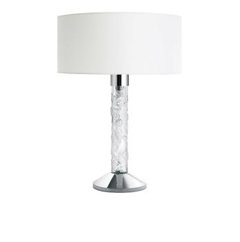 Faunes lamp in clear crystal, chrome finish - Lalique
